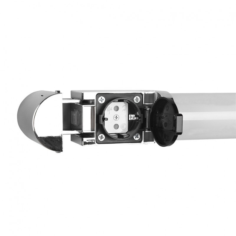- Piera - Chrome LED Wall Lamp with Shaver Socket 16W Trio-284077906 - Piera - Chrome LED Wall Lamp with Shaver Socket 16W