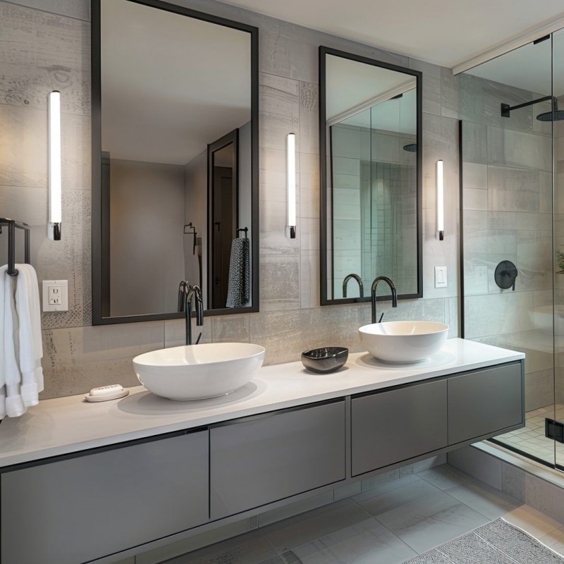 - Piera - Chrome LED Wall Lamp with Shaver Socket 16W Trio-284077906 - Piera - Chrome LED Wall Lamp with Shaver Socket 16W