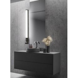 Piera - Matt Black LED Wall Lamp with Shaver Socket 16W Piera - Matt Black LED Wall Lamp with Shaver Socket 16W