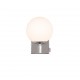 Trio-284270106 - Kula - Chrome Wall Lamp with White Glass Globe IP44