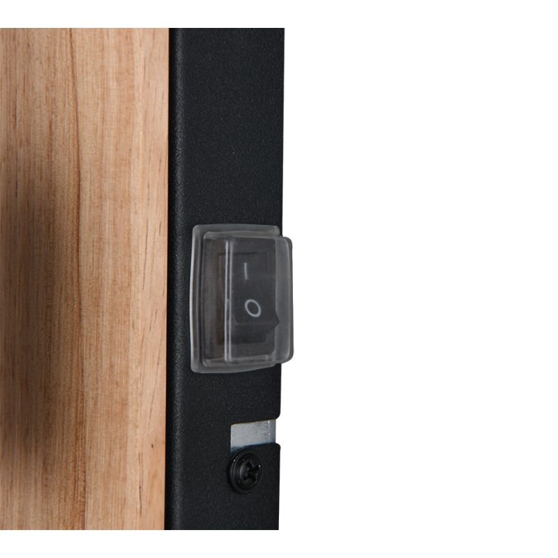 Trio-284470132 - Arturo - Black & Wooden Wall Lamp IP44