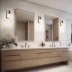Trio-284470132 - Arturo - Black & Wooden Wall Lamp IP44