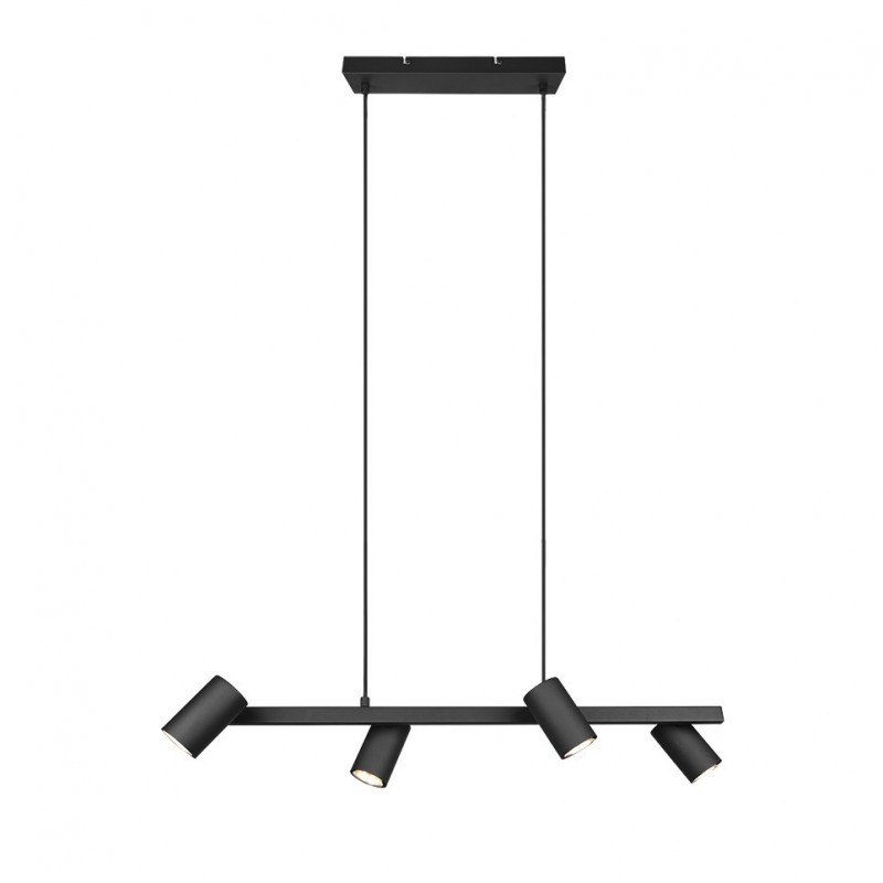 Trio-302400432 - Marley - Matt Black 4 Light over Island Fitting