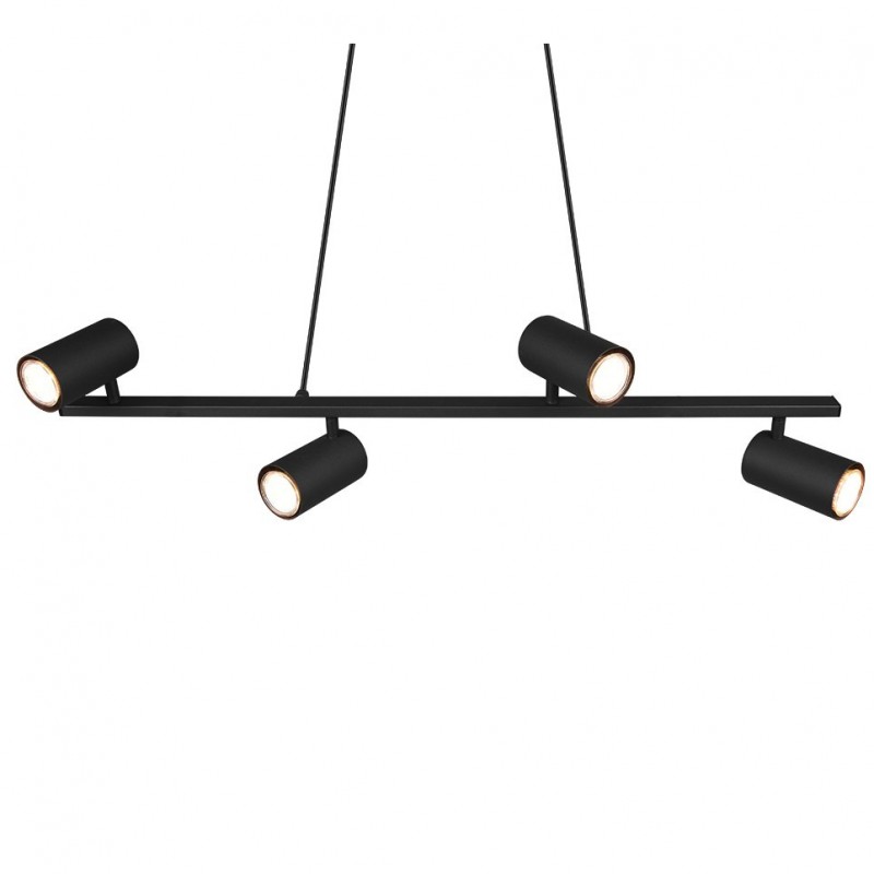 Trio-302400432 - Marley - Matt Black 4 Light over Island Fitting