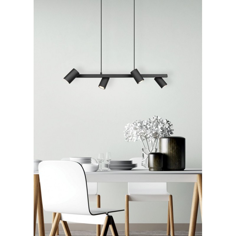 Trio-302400432 - Marley - Matt Black 4 Light over Island Fitting