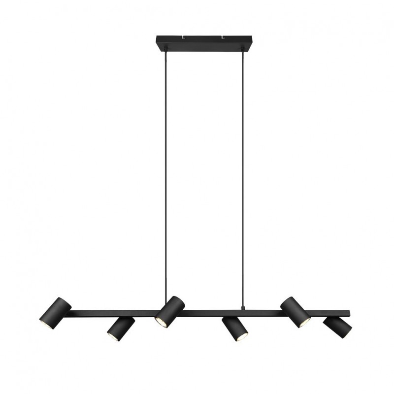 - Marley - Matt Black 6 Light over Island Fitting Trio-302400632 - Marley - Matt Black 6 Light over Island Fitting