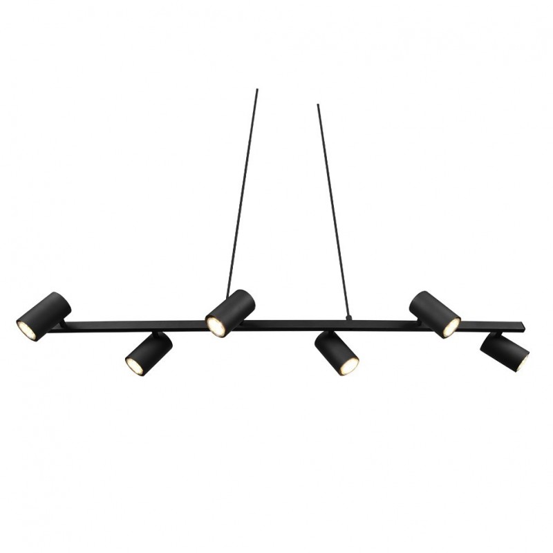 - Marley - Matt Black 6 Light over Island Fitting Trio-302400632 - Marley - Matt Black 6 Light over Island Fitting