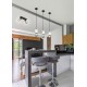 Trio-304300134 - Tosh - Black Pendant with White Wooden Details