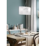 Spirelli - Decorative 2 Light Pendant with White Glass