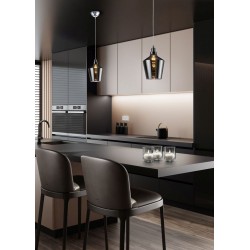Calais - Aluminium Pendant with Smoked Glass Calais - Aluminium Pendant with Smoked Glass