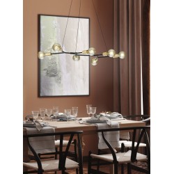 Cross - Black & Gold 7 Light over Island Fitting Cross - Black & Gold 7 Light over Island Fitting