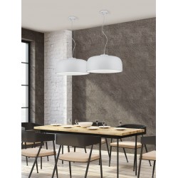Baron - White 4 Light Pendant with Diffuser