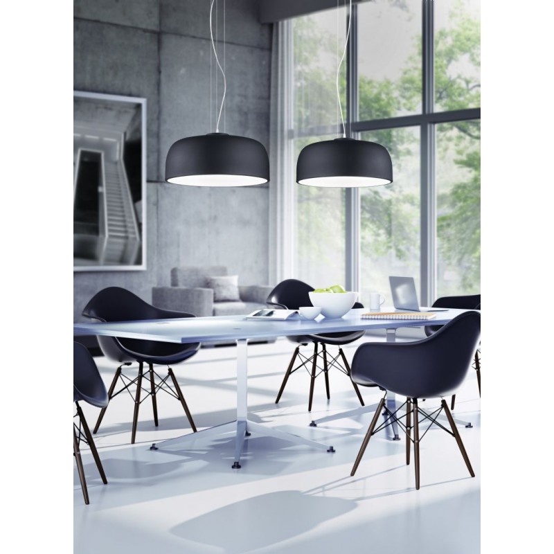 - Baron - Black 4 Light Pendant with Diffuser Trio-309800432 - Baron - Black 4 Light Pendant with Diffuser