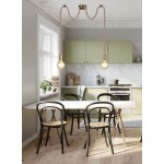 Rope - Rope 2 Light Cluster Pendant with Old Brass Details