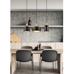 Chiraz - Black 3 Light over Island Fitting with Brass Details Chiraz - Black 3 Light over Island Fitting with Brass Details