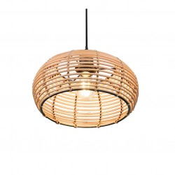 Inga - Black Pendant with Natural Rattan Ø 29 cm Inga - Black Pendant with Natural Rattan Ø 29 cm