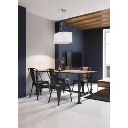Elisa - Chrome 2 Light Pendant with White Glass with Clear Decor Elisa - Chrome 2 Light Pendant with White Glass with Clear Decor