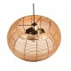 Trio-312200336 - Inga - Black Pendant with Natural Rattan Ø 50 cm