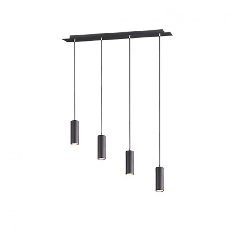 Trio-312400432 - Marley - Matt Black 4 Light over Island Fitting