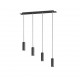 Trio-312400432 - Marley - Matt Black 4 Light over Island Fitting