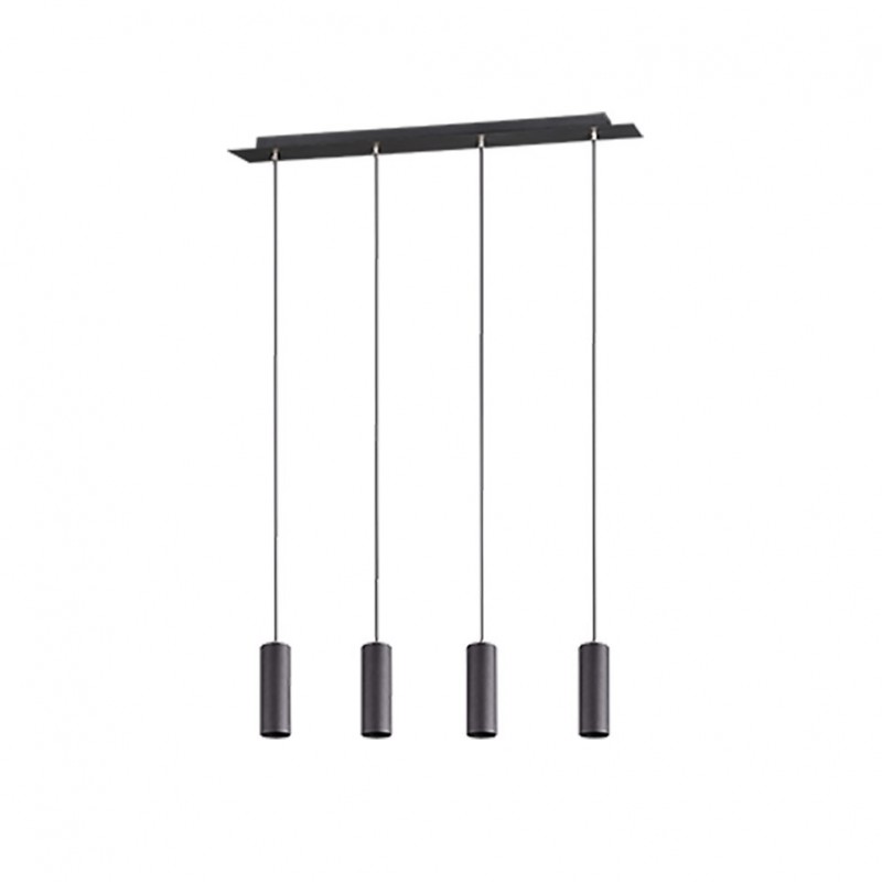 Trio-312400432 - Marley - Matt Black 4 Light over Island Fitting