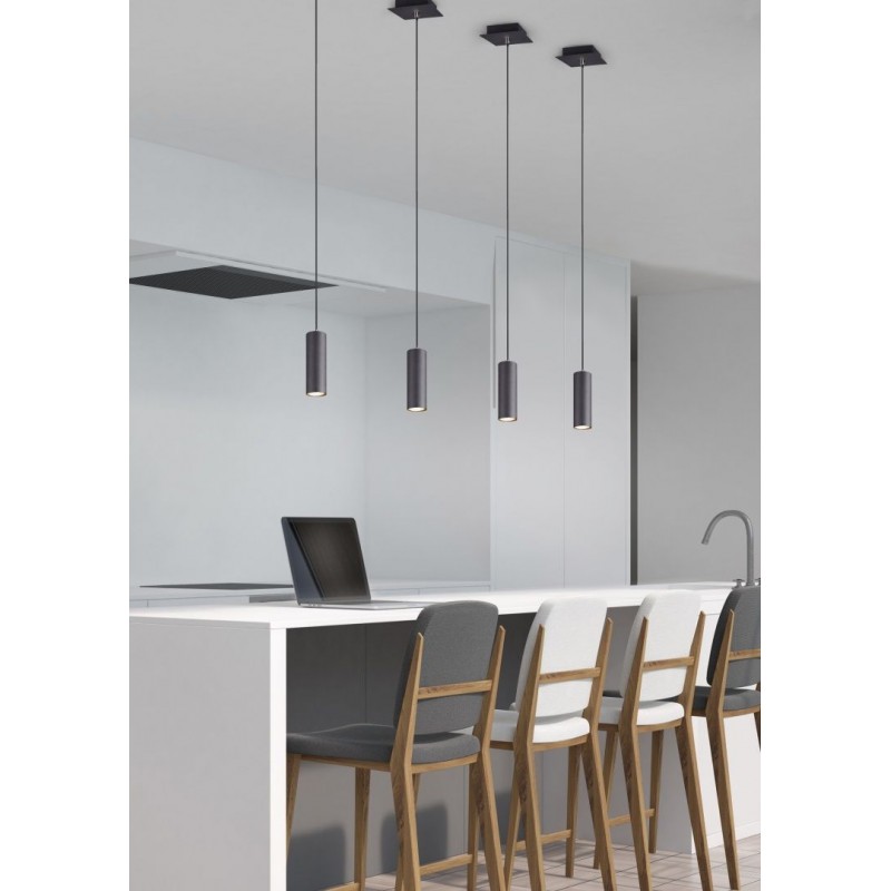 Trio-312400432 - Marley - Matt Black 4 Light over Island Fitting