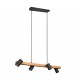 - Marley - Wooden & Matt Black 4 Light over Island Fitting Trio-312490432 - Marley - Wooden & Matt Black 4 Light over Island Fitting