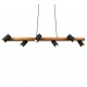 - Marley - Wooden & Matt Black 6 Light over Island Fitting Trio-312490632 - Marley - Wooden & Matt Black 6 Light over Island Fitting