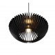 Trio-315900132 - Colino - Black Pendant with Black Wooden Slats