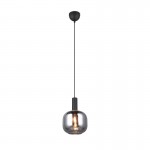 Diva - Matt Black Pendant with Mirrored Smoked Glass Diva - Matt Black Pendant with Mirrored Smoked Glass