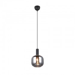 Diva - Matt Black Pendant with Mirrored Smoked Glass Diva - Matt Black Pendant with Mirrored Smoked Glass