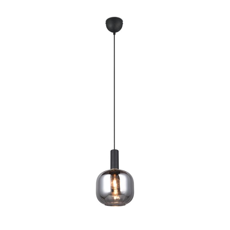 - Diva - Matt Black Pendant with Mirrored Smoked Glass Trio-319800132 - Diva - Matt Black Pendant with Mirrored Smoked Glass