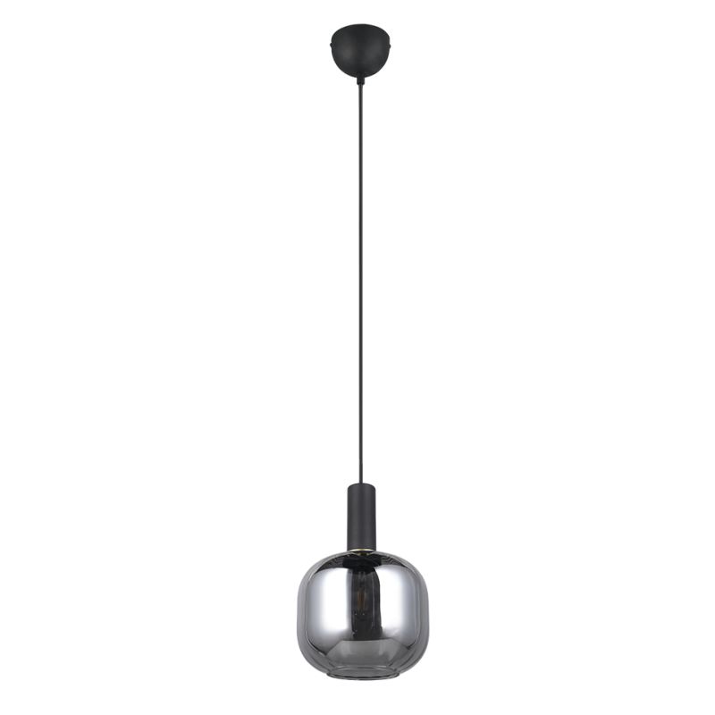 - Diva - Matt Black Pendant with Mirrored Smoked Glass Trio-319800132 - Diva - Matt Black Pendant with Mirrored Smoked Glass