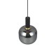 - Diva - Matt Black Pendant with Mirrored Smoked Glass Trio-319800132 - Diva - Matt Black Pendant with Mirrored Smoked Glass
