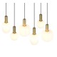 - Diva - Black & Matt Brass 6 Light over Island Fitting with Ribbed White Glass Trio-319800608 - Diva - Black & Matt Brass 6 Light over Island Fitting with Ribbed White Glass