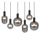 - Diva - Matt Black 6 Light over Island Fitting with Mirrored Smoked Glass Trio-319800632 - Diva - Matt Black 6 Light over Island Fitting with Mirrored Smoked Glass