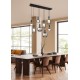 - Diva - Matt Black 6 Light over Island Fitting with Mirrored Smoked Glass Trio-319800632 - Diva - Matt Black 6 Light over Island Fitting with Mirrored Smoked Glass