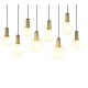 - Diva - Black & Matt Brass 8 Light over Island Fitting with Ribbed White Glass Trio-319800808 - Diva - Black & Matt Brass 8 Light over Island Fitting with Ribbed White Glass