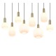 - Diva - Black & Matt Brass 8 Light over Island Fitting with Ribbed White Glass Trio-319800808 - Diva - Black & Matt Brass 8 Light over Island Fitting with Ribbed White Glass