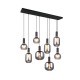 - Diva - Matt Black 8 Light over Island Fitting with Mirrored Smoked Glass Trio-319800832 - Diva - Matt Black 8 Light over Island Fitting with Mirrored Smoked Glass