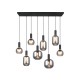 - Diva - Matt Black 8 Light over Island Fitting with Mirrored Smoked Glass Trio-319800832 - Diva - Matt Black 8 Light over Island Fitting with Mirrored Smoked Glass