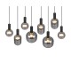 - Diva - Matt Black 8 Light over Island Fitting with Mirrored Smoked Glass Trio-319800832 - Diva - Matt Black 8 Light over Island Fitting with Mirrored Smoked Glass
