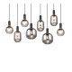 - Diva - Matt Black 8 Light over Island Fitting with Mirrored Smoked Glass Trio-319800832 - Diva - Matt Black 8 Light over Island Fitting with Mirrored Smoked Glass
