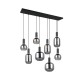 - Diva - Matt Black 8 Light over Island Fitting with Mirrored Smoked Glass Trio-319800832 - Diva - Matt Black 8 Light over Island Fitting with Mirrored Smoked Glass