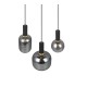 - Diva - Matt Black 3 Light Cluster Pendant with Mirrored Smoked Glass Trio-319830332 - Diva - Matt Black 3 Light Cluster Pendant with Mirrored Smoked Glass