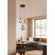- Diva - Matt Black 3 Light Cluster Pendant with Mirrored Smoked Glass Trio-319830332 - Diva - Matt Black 3 Light Cluster Pendant with Mirrored Smoked Glass