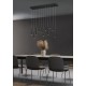 - Tubular - Matt Black 11 Light LED over Island Fitting Trio-321611132 - Tubular - Matt Black 11 Light LED over Island Fitting