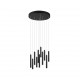 - Tubular - Matt Black 11 Light LED Cluster Pendant Trio-321691132 - Tubular - Matt Black 11 Light LED Cluster Pendant