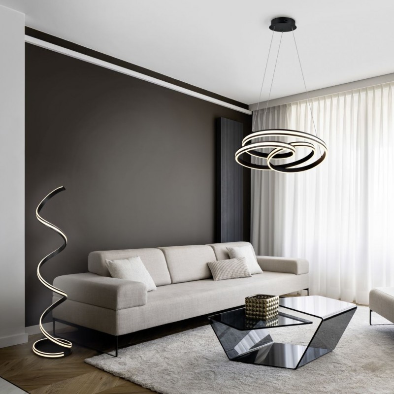 - Nuria - Matt Black CCT Pendant Trio-326210132 - Nuria - Matt Black CCT Pendant