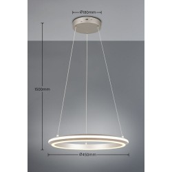 Amador - Matt Nickel CCT Pendant ∅ 45 cm